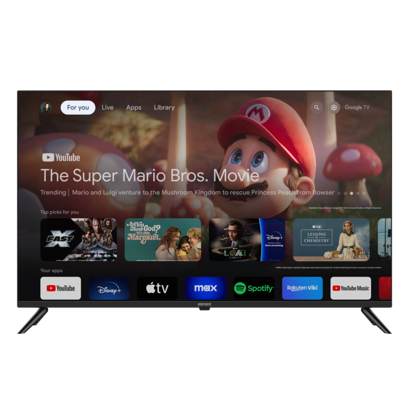 Element 43" TV - Front view with Google UI
